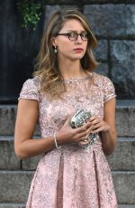 MELISSA BENOIST on the Set of Supergirl in Vancouver 10/11/2017