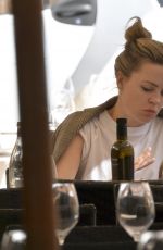 MELISSA GEORGE Out for Lunch at Pierluigi