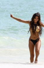 METISHA SCHAEFER in Bikini on the Set of a Photoshoot at Miami Beach 10/16/2017