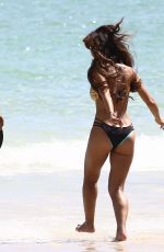 METISHA SCHAEFER in Bikini on the Set of a Photoshoot at Miami Beach 10/16/2017