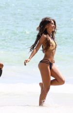 METISHA SCHAEFER in Bikini on the Set of a Photoshoot at Miami Beach 10/16/2017