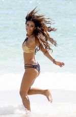METISHA SCHAEFER in Bikini on the Set of a Photoshoot at Miami Beach 10/16/2017