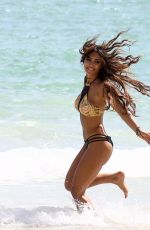 METISHA SCHAEFER in Bikini on the Set of a Photoshoot at Miami Beach 10/16/2017