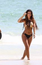 METISHA SCHAEFER in Bikini on the Set of a Photoshoot at Miami Beach 10/16/2017