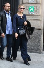 MICHELLE HUNZIKER and AURORA RAMAZZOTTI Out for Lunch in Milan 10/27/2017