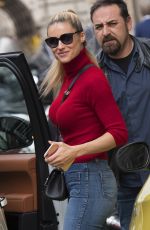 MICHELLE HUNZIKER Out and About in Milan 10/04/2017