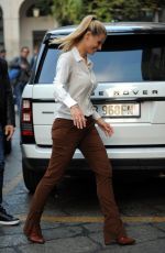 MICHELLE HUNZIKER Out and About in Milan 10/10/2017