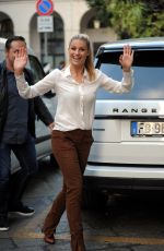 MICHELLE HUNZIKER Out and About in Milan 10/10/2017