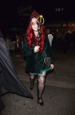 MICHELLE TRACHTENBERG Leaves Tequila Casamigos Halloween Bash in Los Angeles 10/27/2017