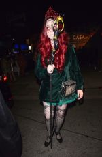 MICHELLE TRACHTENBERG Leaves Tequila Casamigos Halloween Bash in Los Angeles 10/27/2017
