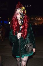 MICHELLE TRACHTENBERG Leaves Tequila Casamigos Halloween Bash in Los Angeles 10/27/2017