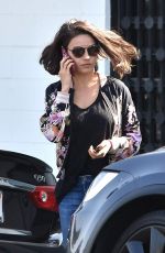 MILA KUNIS Arrives at a Hair Salon in Beverly Hills 10/13/2017