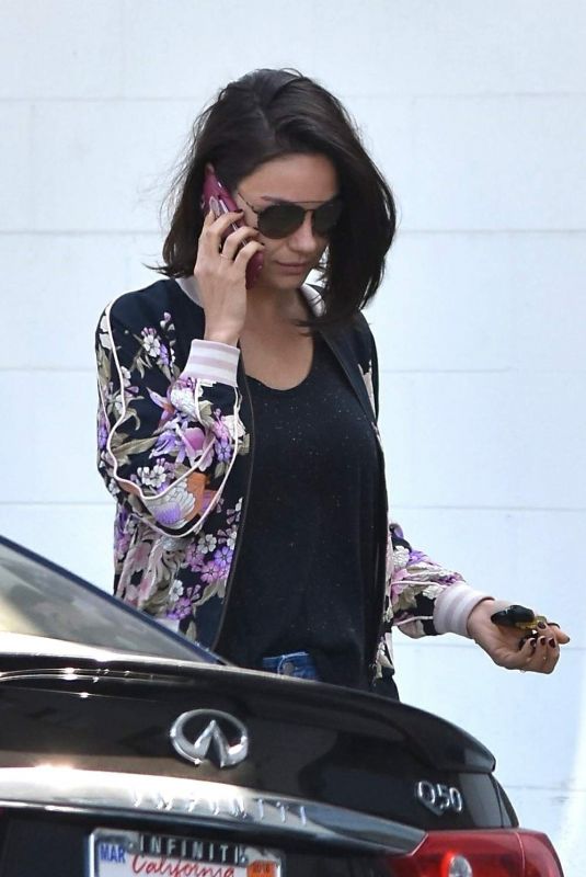 MILA KUNIS Arrives at a Hair Salon in Beverly Hills 10/13/2017