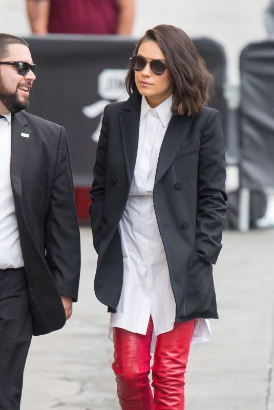 MILA KUNIS Arrives at Jimmy Kimmel Live in Los Angeles 10/30/2017
