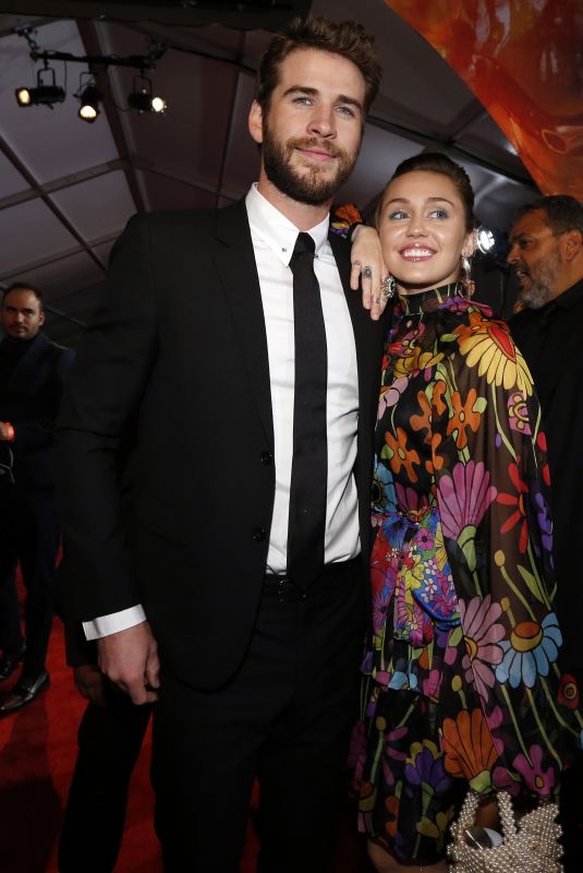 MILEY CYRUS and Liam Hemsworth at Thor: Ragnarok Premiere in Los Angeles 10/10/2017
