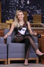 MILEY CYRUS at Tonight Show Starring Jimmy Fallon in New York 10/02/2017