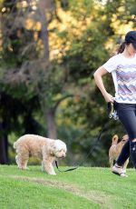 MINKA KELLY at a Dog Park in West Hollywood 10/11/2017