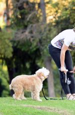 MINKA KELLY at a Dog Park in West Hollywood 10/11/2017