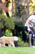 MINKA KELLY at a Dog Park in West Hollywood 10/11/2017