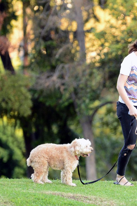MINKA KELLY at a Dog Park in West Hollywood 10/11/2017