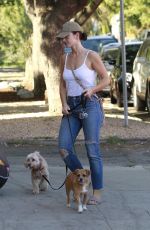 MINKA KELLY Take Her Dogs to Pet Care in West Hollywood 10/17/2017