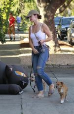 MINKA KELLY Take Her Dogs to Pet Care in West Hollywood 10/17/2017