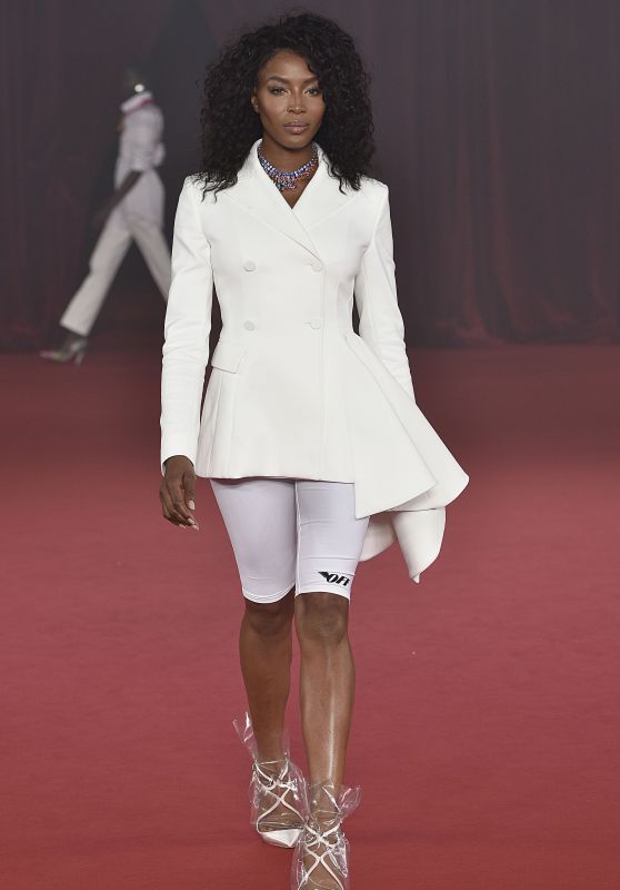 NAOMI CAMPBELL at Off-white Fashion Show at Paris Fashion Week 09/28/2017