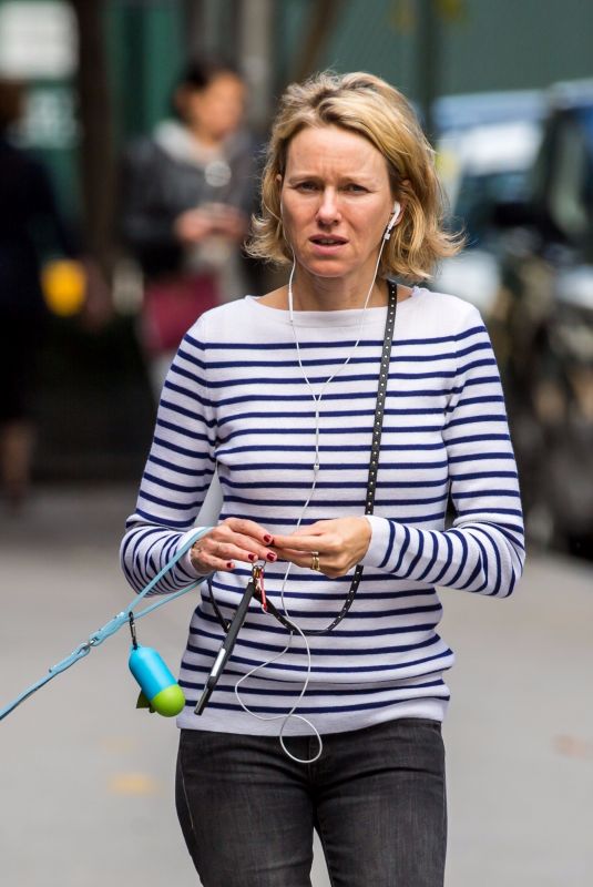 NAOMI WATTS Makeup Free Out in New York 10/15/2017