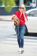 NAOMI WATTS Out with Her Dog in New York 10/07/2017