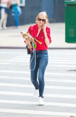 NAOMI WATTS Out with Her Dog in New York 10/07/2017