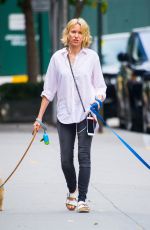 NAOMI WATTS Out with Her Dogs in New York 10/15/2017
