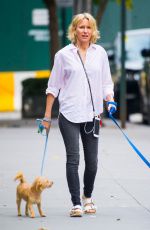 NAOMI WATTS Out with Her Dogs in New York 10/15/2017