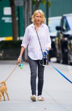 NAOMI WATTS Out with Her Dogs in New York 10/15/2017