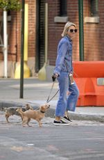 NAOMI WATTS Out Withe Her Dogs in New York 10/12/2017
