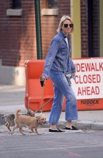 NAOMI WATTS Out Withe Her Dogs in New York 10/12/2017