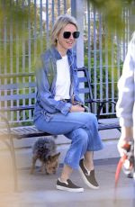 NAOMI WATTS Out Withe Her Dogs in New York 10/12/2017
