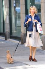 NAOMI WATTS Picks Up After Her Dog in in New York 10/04/2017