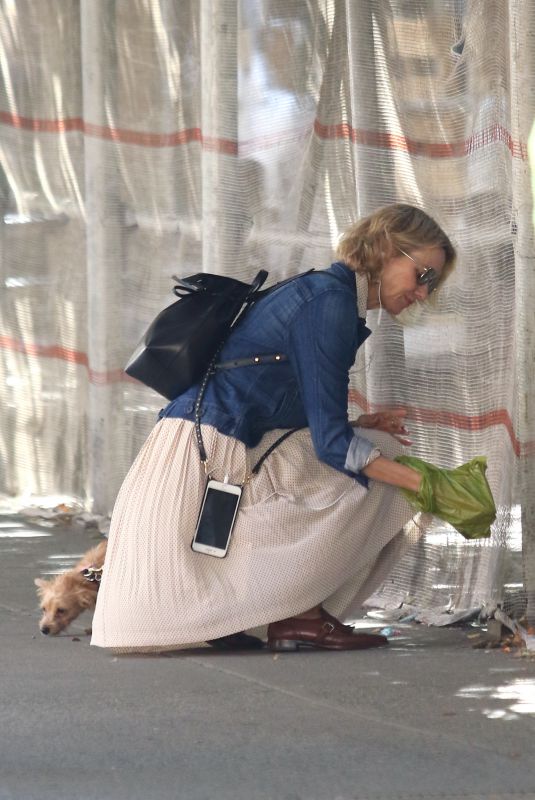 NAOMI WATTS Picks Up After Her Dog in in New York 10/04/2017