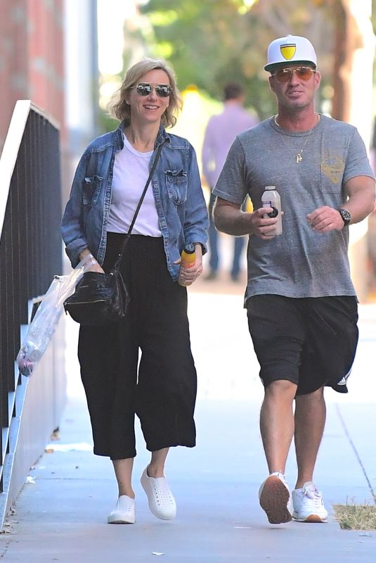 NAOMI WTTS Out with Her Brother Ben in New York 10/22/2017