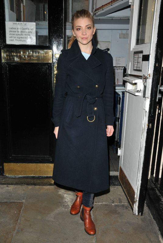 NATALIE DORMER Leaves Haymarket Theatre in London 10/28/2017