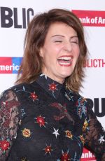 NIA VARDALOS at Tiny Beautiful Things Opening Night Party in New York 10/03/2017