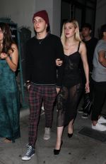 NICOLA PELTZ and Anwar Hadid Leaves Catch LA in West Hollywood 10/24/2017