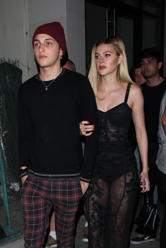 NICOLA PELTZ and Anwar Hadid Leaves Catch LA in West Hollywood 10/24/2017