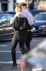 NICOLA PELTZ and Anwar Hadid Out for Pinkberry Yogurt in Beverly Hills10/18/2017