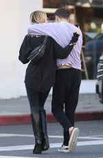 NICOLA PELTZ and Anwar Hadid Out for Pinkberry Yogurt in Beverly Hills10/18/2017