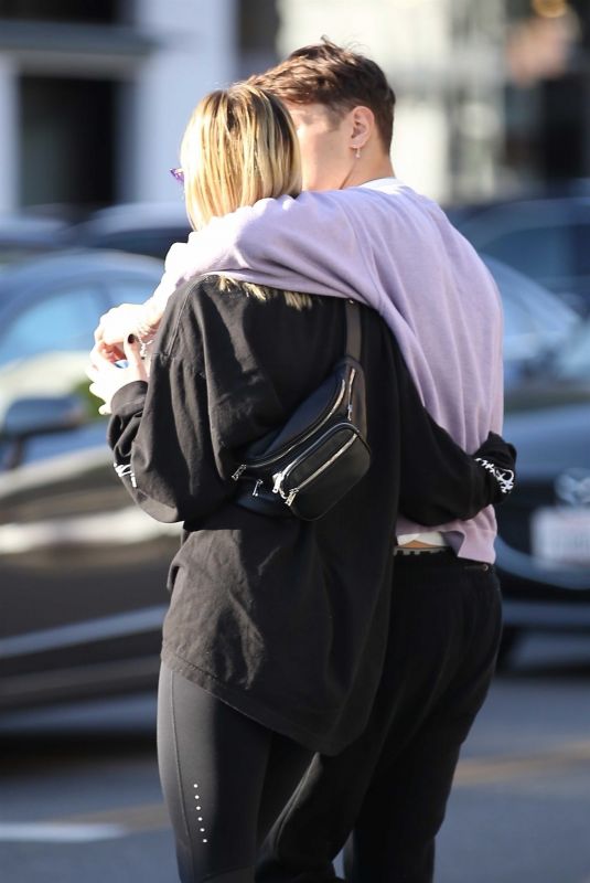 NICOLA PELTZ and Anwar Hadid Out for Pinkberry Yogurt in Beverly Hills10/18/2017