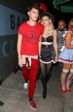 NICOLA PELTZ at Matthew Morrison Halloween Party at Poppy Night Club in Hollywood 10/28/2017