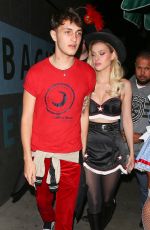 NICOLA PELTZ at Matthew Morrison Halloween Party at Poppy Night Club in Hollywood 10/28/2017