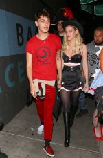 NICOLA PELTZ at Matthew Morrison Halloween Party at Poppy Night Club in Hollywood 10/28/2017