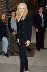 NICOLE KIDMAN Arrives at Late Show with Stephen Colbert in New York 10/23/2017